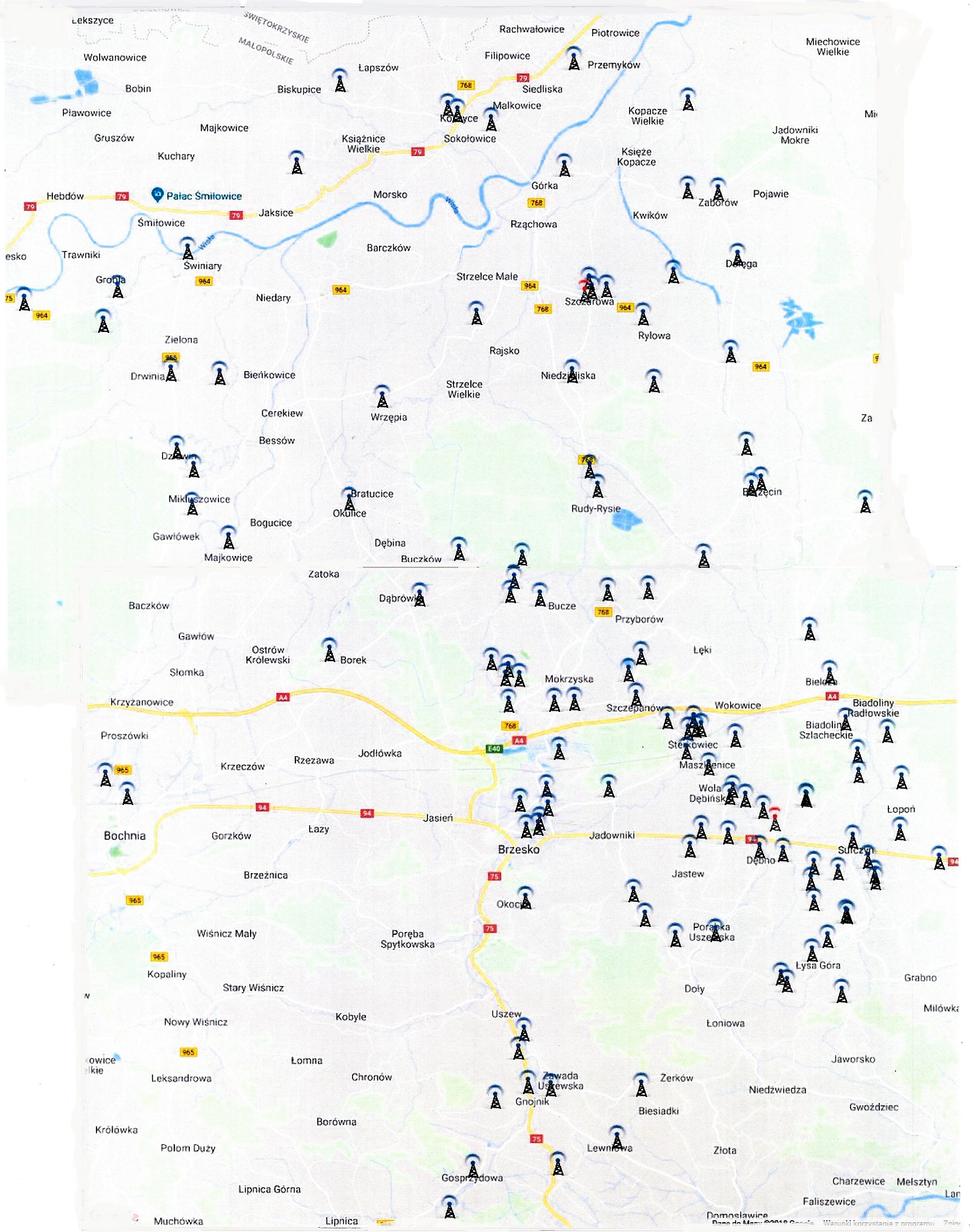 Aktualny zasięg internetu radiowego